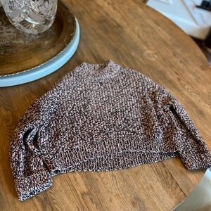 All Saints Black and Pink Cowl Sweater
